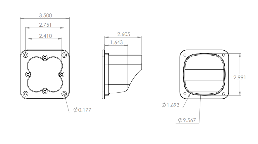 Squadron Sport Flush Mount LED Pods